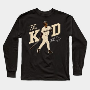 Ken Griffey Jr The Kid Basketball Legend Signature Vintage Retro 80s 90s Bootleg Rap Style Long Sleeve T-Shirt